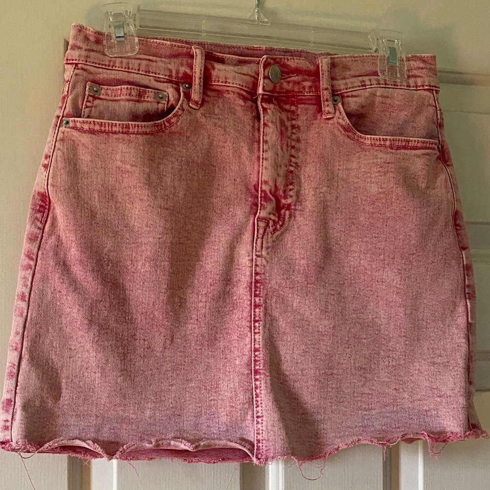 Calvin Klein Pink Denim Mini Skirt